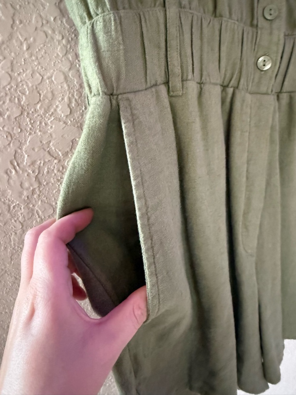 Abercrombie & Fitch Utility Romper linen Short Sleeve Romper - Picture 4 of 4